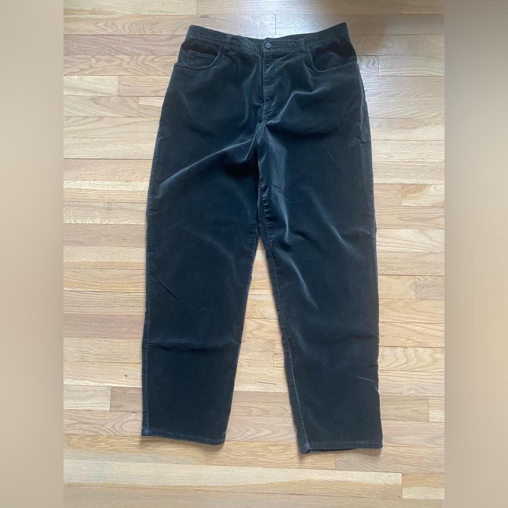 Jones New York Woman’s Black 5 Velvet Pants pants Size 16 Classic Old Money